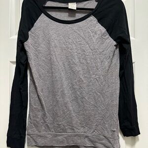PINK Victoria's Secret Black and Gray Sweatshirt